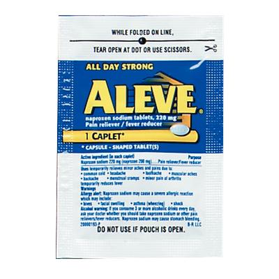 Aleve (Naproxen Sodium) 220mg Single Dose Medicine Packets, 30 Packets/Box, LIL 51030