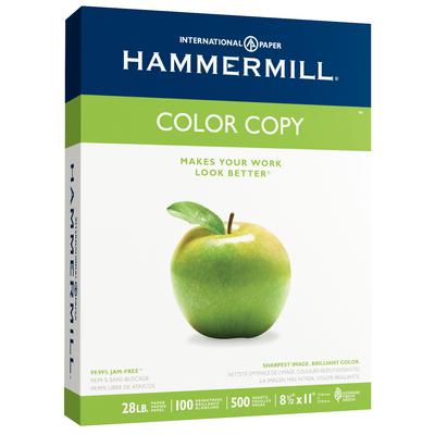 Hammermill Color Copier Paper, White, 8.5" x 11", 28 lb, 100 Brightness, 500 Sheets/Ream, HAM 10246-7