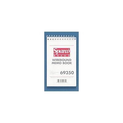 Sparco Wirebound Memo Books, 3" x 5", Narrow Ruled, 50 Sheets/Pad, 12 Pads/Pkg, White, SPR 69350