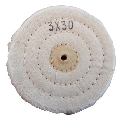 Muslin Buff Wheel, 3" Diameter, 30 Ply, 1/Pkg