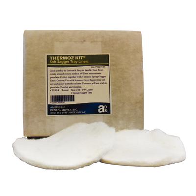Thermoz Soft Sagger Tray Liner Kit, Round, 3 x 3, 12 Liners + 1 Sponge Tray