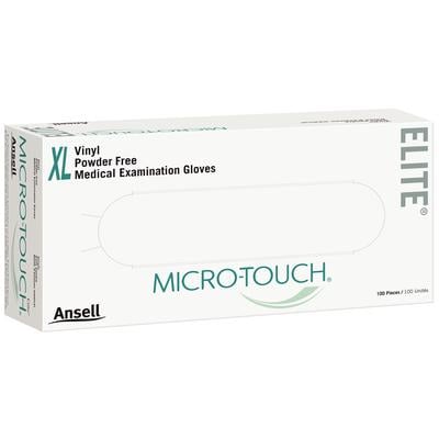 Micro-Touch® Elite® Exam Gloves, Polyvinyl Chloride, Powder Free, Non-Sterile, Extra Large, Cream, 100/Box, 3094