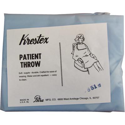 Krestex Patient Aprons, Blue, Knee Length, Plastic, 27" x 44", 1/Pkg