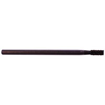 Busch Carbide Cutter, Shorties, Medium Double Cut, Cylinder Flat End, S431X, HP, 2.3 mm Diameter, 5.5 mm Head Length, 2.35 mm (3/32") Shank, 2/Pkg