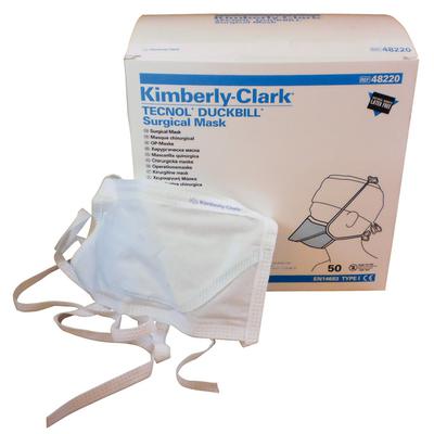 Halyard Duckbill Surgical Mask, Blue, Latex-Free, Tie-On, One Size Fits All, 50/Box, 6 Boxes/Case, 47124-010