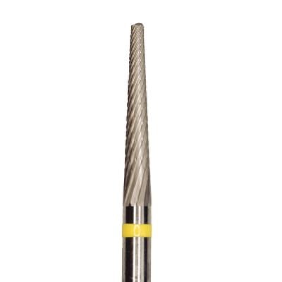 Meisinger Tungsten Carbide Cutter, HM 23ET-023, 2.3 mm Diameter, Tapered Fissure, Extra Fine Grit, 2/Pkg