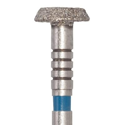 Meisinger 824-037-FG Diamond Depth Cutter Bur, Medium Grit, Blue Ring, Guide Tip, Friction Grip, 3.7 mm Head Diameter, 5/Pkg