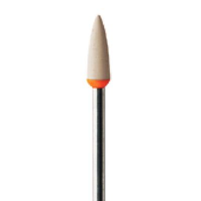Meisinger Luster Diamond Flexible Polisher for IPS e.max, Flame, Gray/Orange, Fine Grit, High Shine, 4.0 mm Diameter, 2/Pkg, DPO05