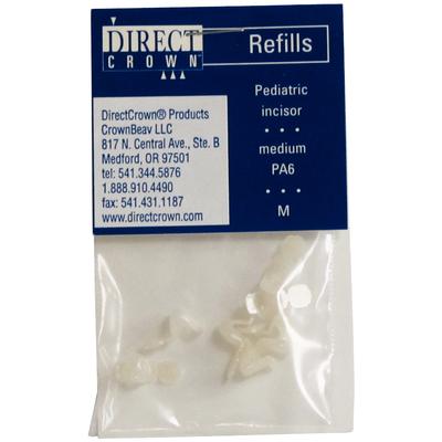 DirectCrown® Pediatric Refill Packs, Medium Upper and Lower Incisor, 8/Pkg