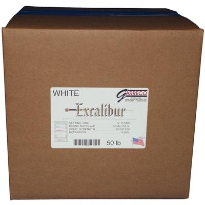 Garreco Excalibur Die Stone, White, 47.5 lb (50 lb Equivalent)