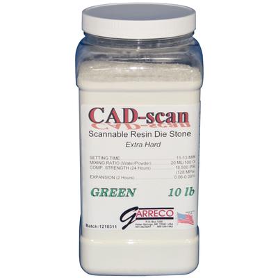 Garreco CAD-Scan Green Die Stone, 10 lb Canister