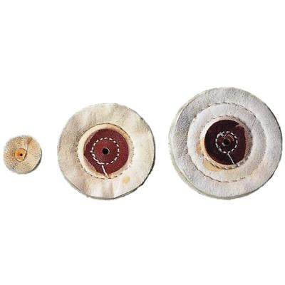 Keystone Leather Center Wheel Buff, 4" x 40 Ply, Pack of 12