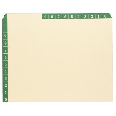 11-pt Color-Coded File Folder, End-Tab, 9-1/2" W x 11-3/4" H, Green, 100/Box
