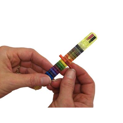 Transparent Glitter Stacking Point Crayons, 5-1/2", Assorted Colors, 12/Pkg
