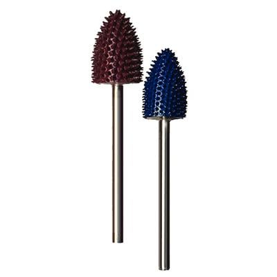 Typhoon® Tungsten Carbide Bur, Flame Shape, Coarse Grit (Red), 7/16" Head Diameter, 5/8" Head Length, 3.18 mm (1/8") Shank, 1/Pkg