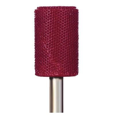 Typhoon® Tungsten Carbide Bur, Cylinder Shape, 13/16" Head Diameter, 1-1/4" Head Length, 6.4 mm (1/4") Shank, Coarse Grit (Red)