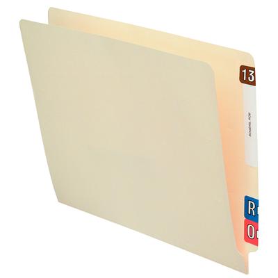 11-pt Double Ply End-Tab Folder, Positions 1 and 3, 9-1/2" x 12-1/4", Manila, 50/Box