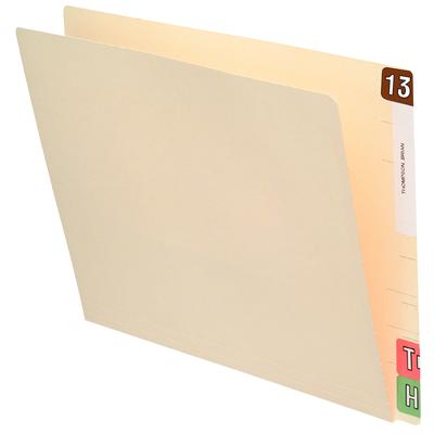 Extended End-Tab Folder, 11-pt, Positions 1 and 3, 9-1/2" x 12-1/4", Manila, 50/Box