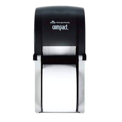 Compact® Vertical Double Roll Coreless Tissue Dispenser, Translucent Smoke, 6" W x 13-1/2" H x 6-1/2" D, 1/Pkg
