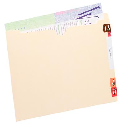 Patterson Office Supplies 11-pt End-Tab Economy File Pocket, Manila, 11-3/4" W x 9-1/2" H, 100/Box