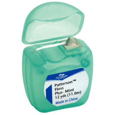Patterson® Floss Plus, Waxed Dental Tape, Mint, 12 yd per Spool, 72 Spools per Pack