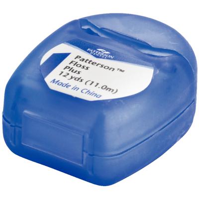 Patterson® Floss Plus, Waxed Dental Tape, Unflavored, 12 yd Spool, 72/Pkg