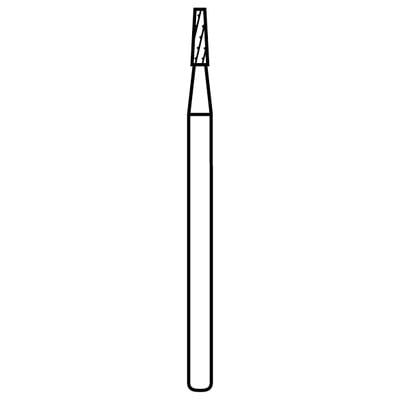 NeoBurr® Sterilized Surgical Length Carbide Burs, FGSL - Tapered Fissure Crosscut, #701, 1.2 mm Diameter, 3.8 mm Length, 10/Pkg