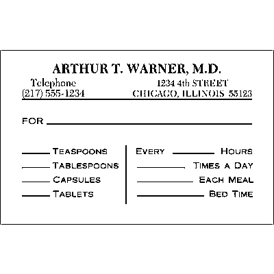 Personalized Medication Label, White, 2-3/4"W x 1-3/4"H, 500/Pkg - With Medication Directions