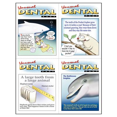 Assortment Pack Postcards, 4-1/4" W x 5-1/2" H, 100/Pkg - Unusual Dental Facts