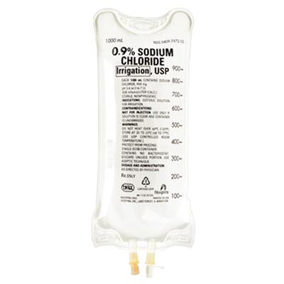 0.9% Sodium Chloride Irrigation, USP – Flexible Container, 1000 ml, 12 Bags/Pkg, NDC 00409-7979-05