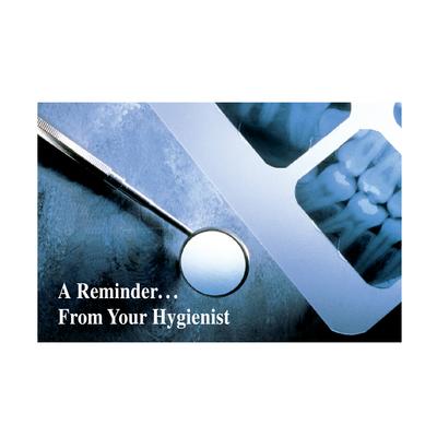 Reminder (DDS) 4-Up Laser Postcards, Hygienist, 5-1/2" W x 4-1/4" H, 100/Pkg
