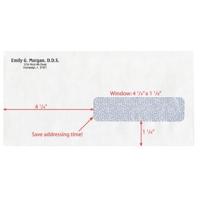 ADA 2000, 1994, 1990, and 1985 Compatible Insurance Envelopes, Security-Lined, Self-Seal, 9" W x 4-1/2" H, White, 500/Pkg
