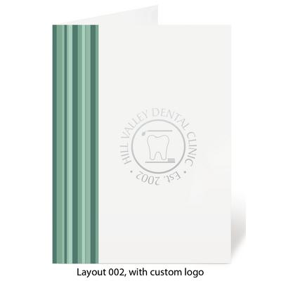 Designer Presentation Folder, 9" W x 12" H, One-Color Foil Stamping, White, 50/Pkg