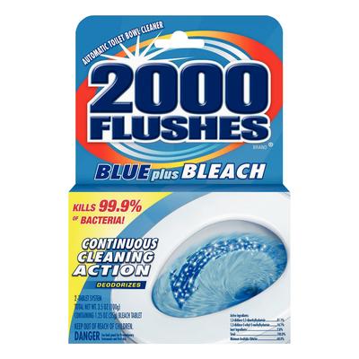 2000 Flushes Blue Plus Bleach Automatic Toilet Bowl Cleaner, 3.5 oz, WDF 208017