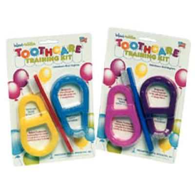 Preventive Dental Toddler Toothcare Training Kit, 12 Kits per Package, Each Kit Contains Safety Toothbrush, Toothcare Trainer, and 27-Tuft Ultra-Soft Brush