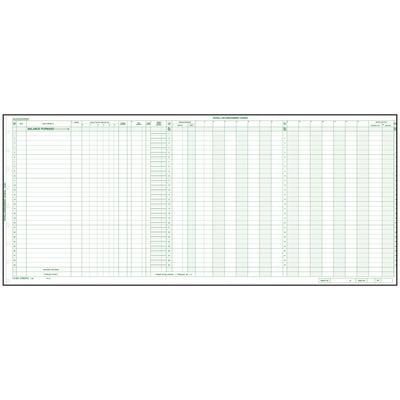 Safeguard Compatible General Disbursement Journal Sheets, 25-3/8" W x 11" H, 15/Pkg