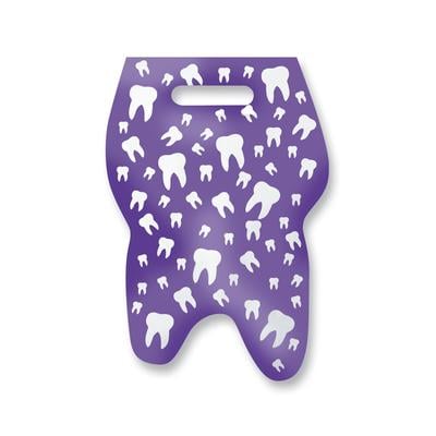 Tooth-Shaped Scatter Supply Bags, 9" W x 12-1/4" H, Purple Teeth, 100/Pkg