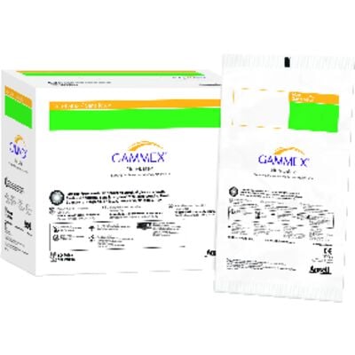 GAMMEX Non-Latex Neoprene Surgical Gloves, Powder-Free, Sterile, Size 7.5, Dark Green, 50 Pairs/Box, 8515