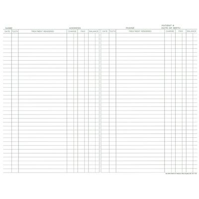 Dental Exam and Continuation Forms, 11" W x 8-1/2" H, 100/Pkg, 80 lb Offset Stock, Continuation Form
