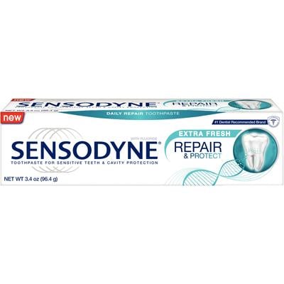 Sensodyne Repair and Protect Toothpaste, Extra Fresh, 3.4 oz Tube