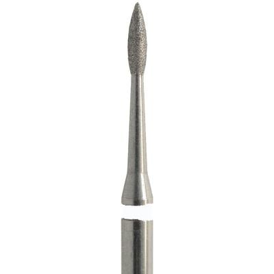 Meisinger 830LU-014-RAXL Diamond Bur, RA, Ultra Fine Grit, Football Shape, 1.4 mm Diameter, Extra Long/Surgical Shank, 5/Pkg