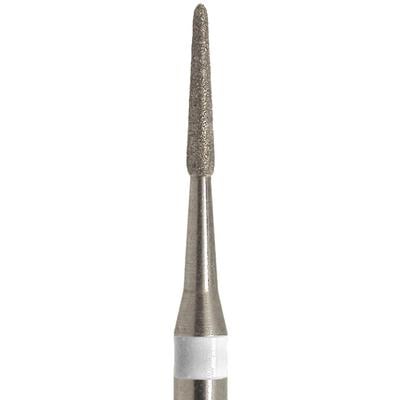 Meisinger 849LU-012-RAXL Diamond Bur, RA, Ultra Fine Grit, Cone Shape, 1.2 mm Diameter, Extra Long/Surgical Shank, 5/Pkg