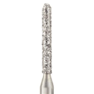 Patterson® Disposable Diamond Bur, FG, Coarse, Green, Cylinder Moderate Bevel End, #878-012C, 1.2 mm Diameter, 8.0 mm Length, 25/Pkg