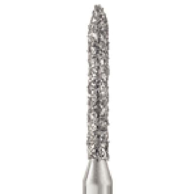 Patterson® Disposable Diamond Bur, FG, Coarse, Green, Cylinder Bevel End, #885-012C, 1.2 mm Diameter, 8.0 mm Length, 25/Pkg