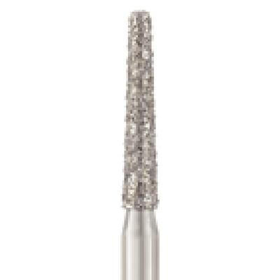 Patterson® Disposable Diamond Bur, FG, Fine Grit, Red Ring, Cone Moderate Flat End, #847KR-016F, 1.6 mm Diameter, 8.0 mm Length, 25/Pkg
