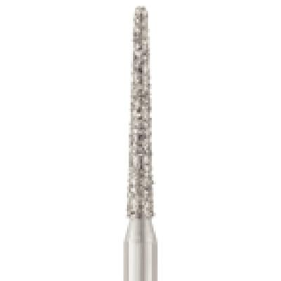 Patterson® Disposable Diamond Bur, FG, Coarse, Green Ring, Round End Taper, 1.4 mm Diameter, 10.0 mm Length, 25/Pkg, #850-014C