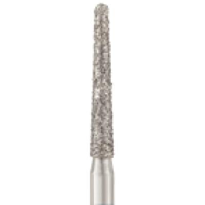 Patterson® Disposable Diamond Bur, FG, Coarse, Green Ring, Round End Taper, 1.6 mm Diameter, 10.0 mm Length, 25/Pkg, #850-016C