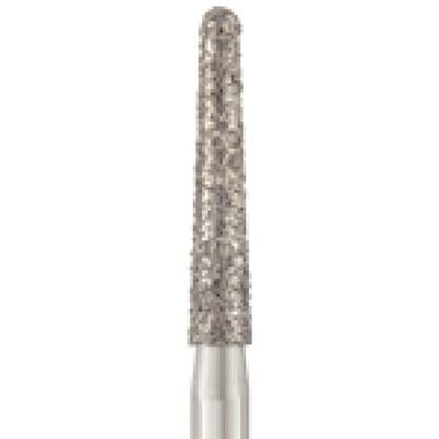 Patterson® Disposable Diamond Bur, FG, Coarse, Green Ring, Round End Taper, #856L-018C, 1.8 mm Diameter, 9.0 mm Length, 25/Pkg