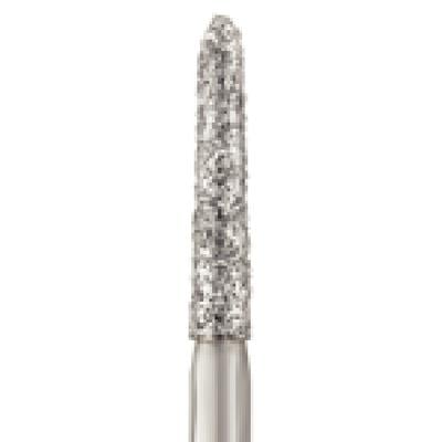 Patterson® Disposable Diamond Bur, FG, Fine Grit, Red Ring, Curettage Bevel End, 1.6 mm Diameter, 8.0 mm Length, 25/Pkg, #878K-016F