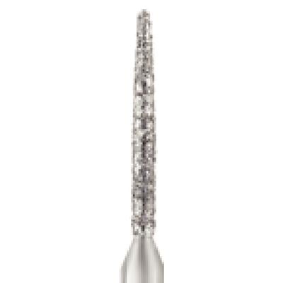 Patterson® Disposable Diamond Bur, FG, Coarse, Green Ring, Flame Shape, 1.0 mm Diameter x 8.0 mm Length, 25/Pkg, #862-010C